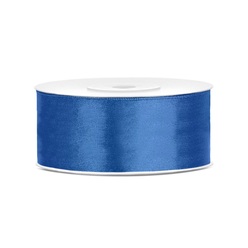 Ruban satin bleu roi 2,5 cm x 25 m pour d√©coration  