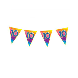 Guirlande fanions √¢ge 10 ans 5 m  