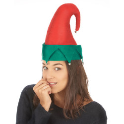 Chapeau lutin avec grelots No√´l adulte  