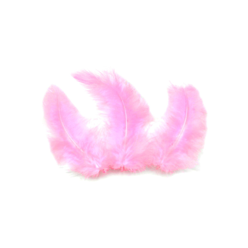 Sachet de 20 plumes de d√©coration roses 5,5 cm  