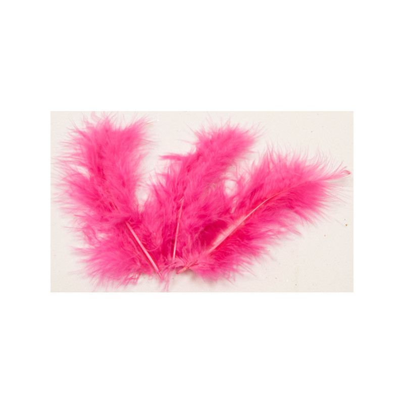 20 plumes de d√©coration fuchsia 5,5 cm pour mariage  