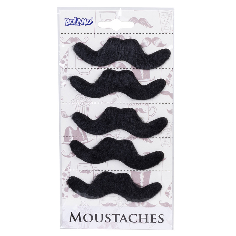 5 moustaches adh√©sives  