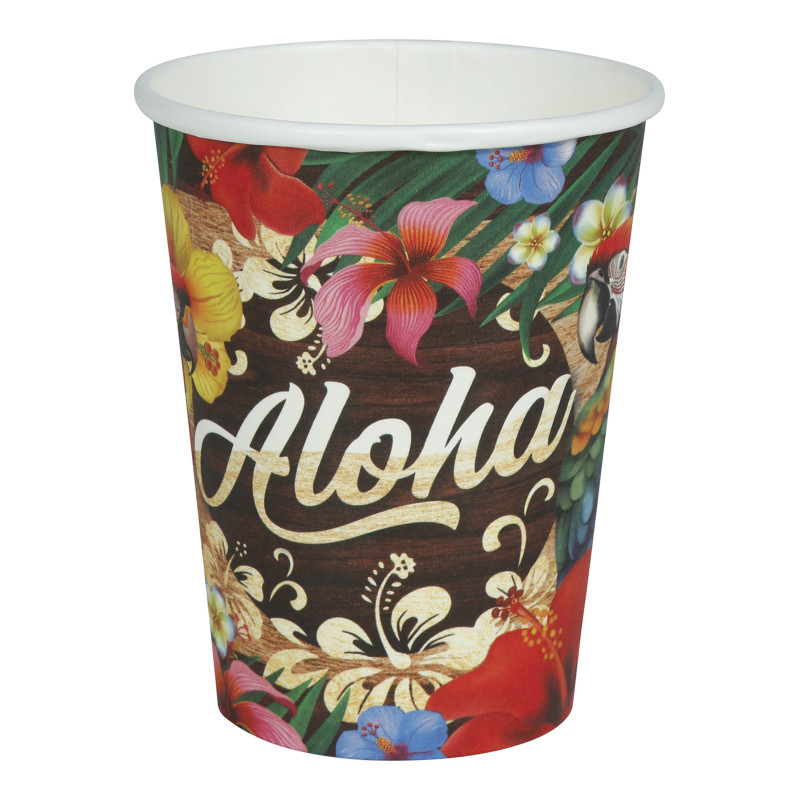 6 Gobelets Aloha Hawa√Ø 240 ml  