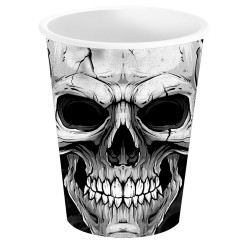6 Gobelets t√™te de mort 240 ml  