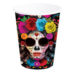 6 Gobelets Catrina Dia de los muertos 240 ml  