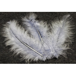 20 plumes de d√©coration grises 5,5 cm pour atelier cr√©atif  