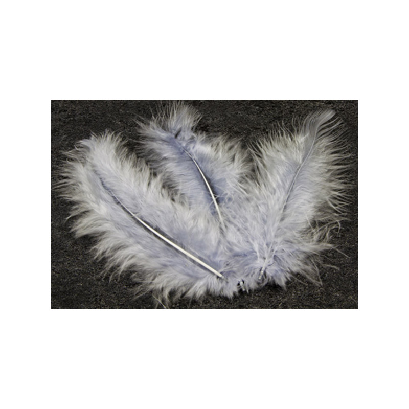 20 plumes de d√©coration grises 5,5 cm pour atelier cr√©atif  