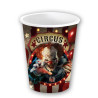 6 Gobelets en carton clown d'Halloween 240 ml  
