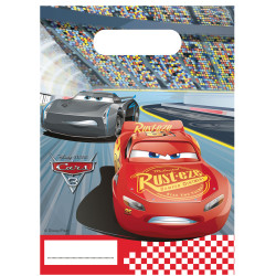 6 Sacs cadeaux Cars 3 16 x 23 cm  