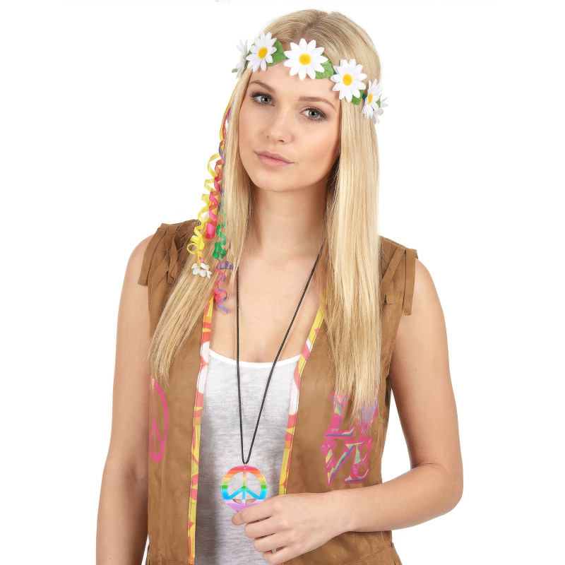 Collier hippie multicolore Adulte  