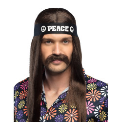 Bandeau noir Peace adulte  