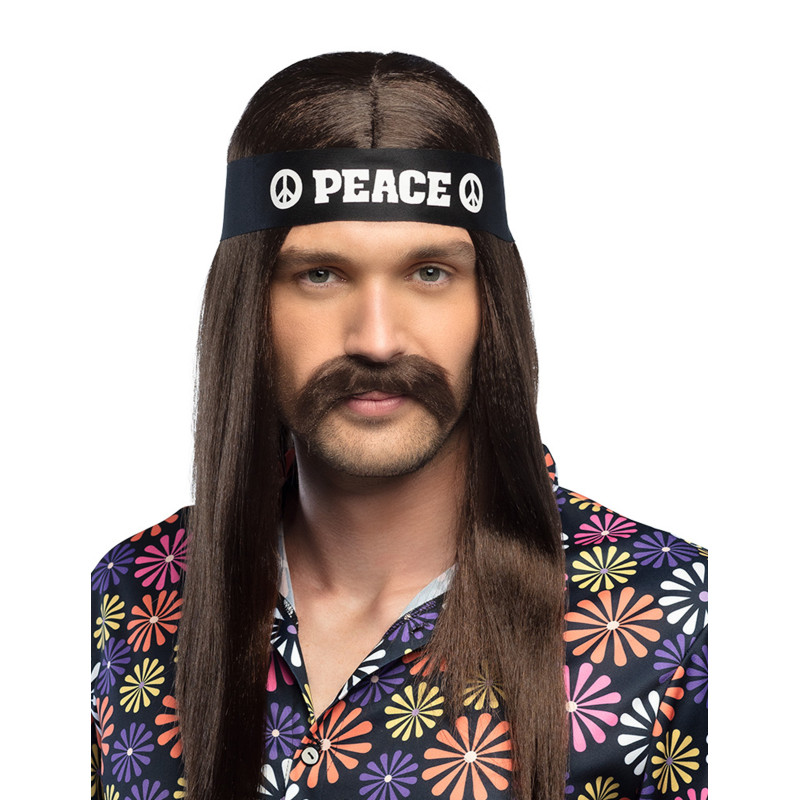 Bandeau noir Peace adulte  