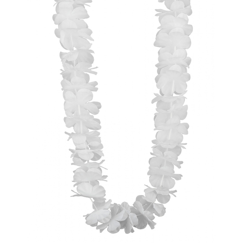 Collier hawa√Ø blanc  