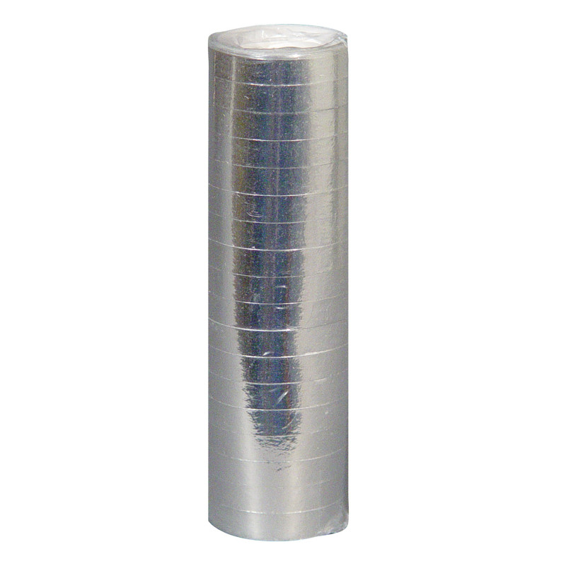 Rouleau de serpentins argent√©s 4 m  