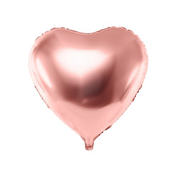 Ballon aluminium c?ur rose gold m√©tallis√© 45 cm  