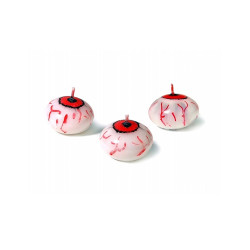 Bougie flottante Oeil ensanglant√© Halloween 4 cm  