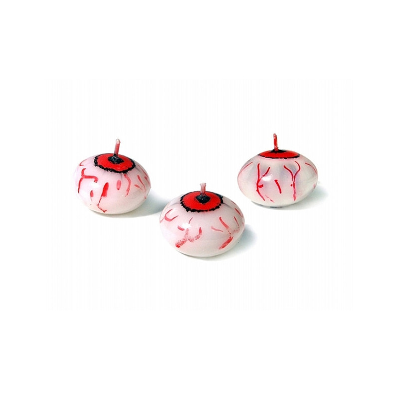 Bougie flottante Oeil ensanglant√© Halloween 4 cm  