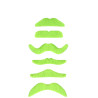 1 Moustache vert fluo adulte  
