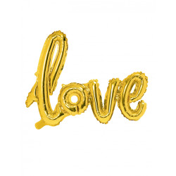 Ballon aluminium Love dor√© 73 x 59 cm  