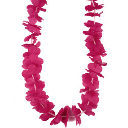 Collier Hawa√Ø rose fuchsia adulte  