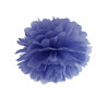 Pompon √† suspendre en papier de soie bleu marine 25 cm  