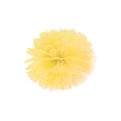Pompon √† suspendre en papier jaune 25 cm  
