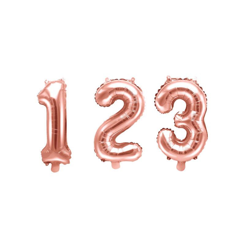 Ballon aluminium chiffre rose gold 36 cm  