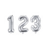 Ballon aluminium chiffre argent 33 cm  