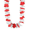 Collier hawa√Ø supporter rouge et blanc adulte  