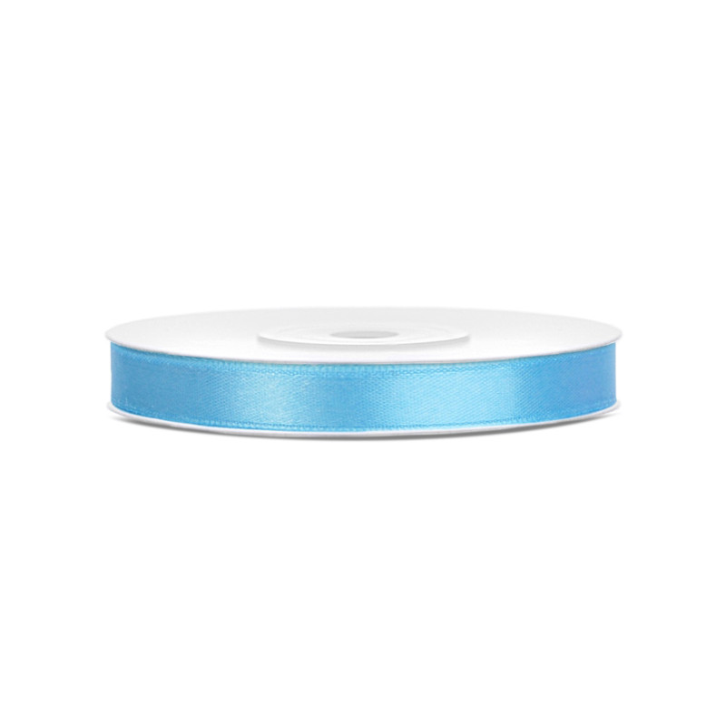 Ruban satin bleu ciel 0.6 cm x 25 m  