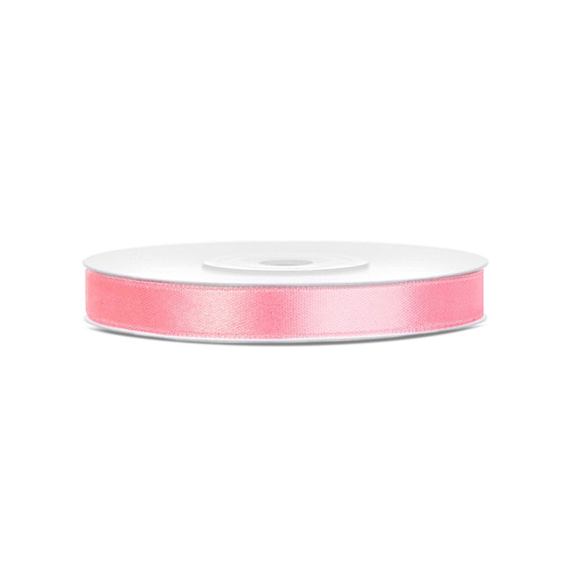 Ruban satin rose 0.6 cm x 25 m  