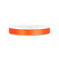 Ruban satin orange fluo 0.6 cm x 25 m d√©coratif  
