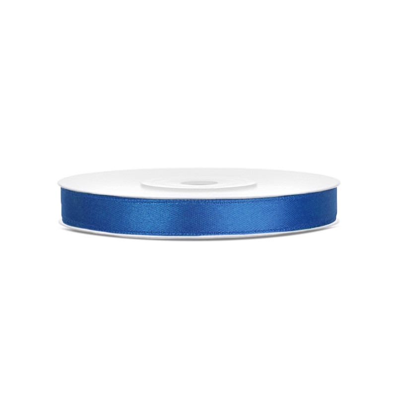 Ruban satin bleu roi 0.6 cm x 25 m  