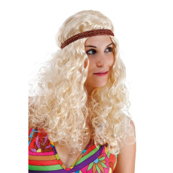 Perruque de Hippie Blonde Femme