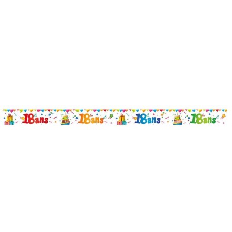 Bannière d'Anniversaire Âge Multicolore - Décoration anniversaire The Duck