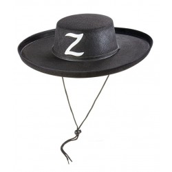 Chapeau de Zorro Adulte feutre noir - Déguisement Zorro Adulte Film The Duck