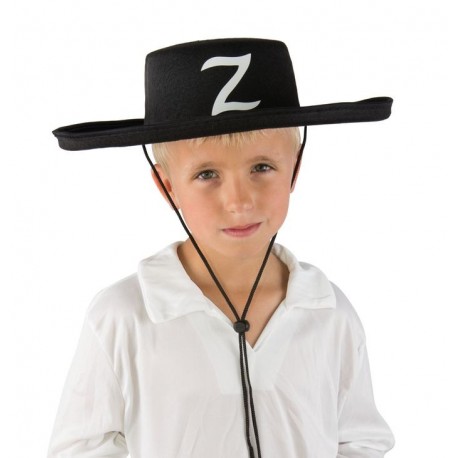 Chapeau Zorro Enfant feutre noir - Déguisement Zorro Enfant Film The Duck