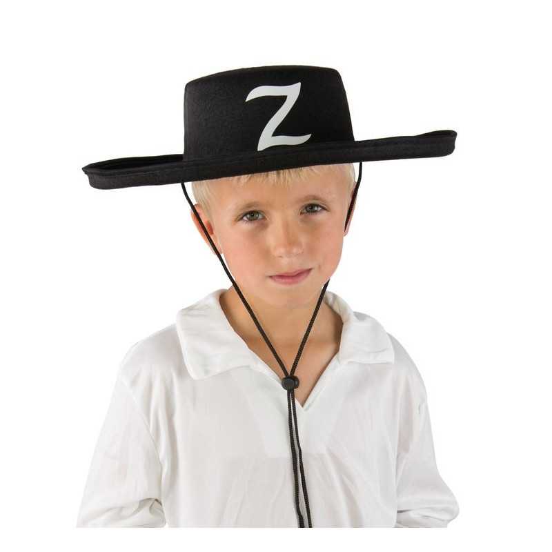 Chapeau Zorro Enfant feutre noir - Déguisement Zorro Enfant Film The Duck