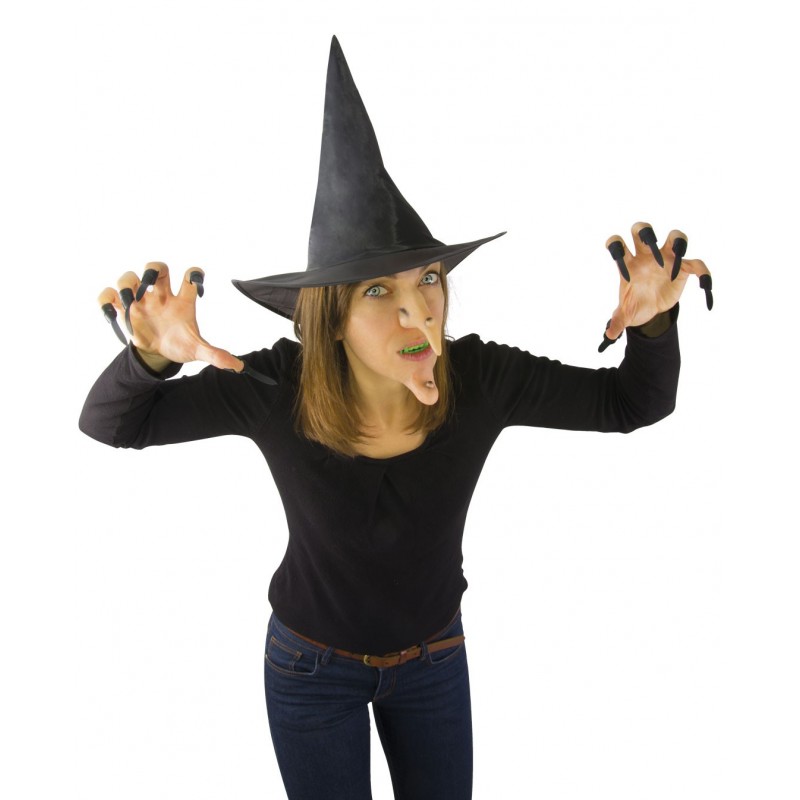 Chair de couleur sorcières Nez Avec Verrue Femmes Halloween accessoire robe fantaisie