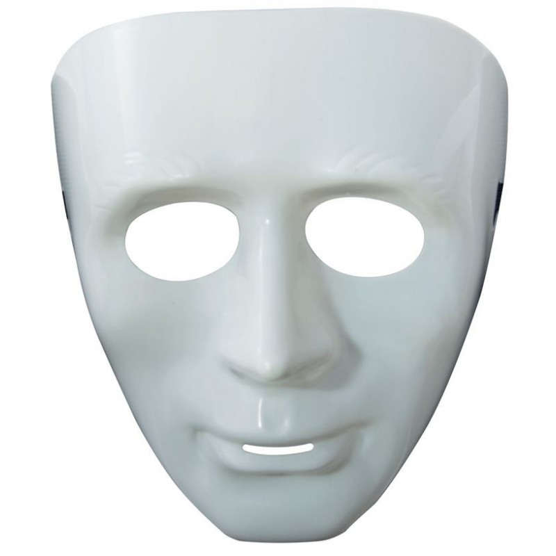 Masque Blanc Adulte en plastique - Masques sur The Duck.fr