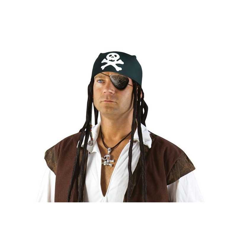 Chapeau Foulard de Pirate Adulte noir - Déguisement pirate adulte carnaval The Duck