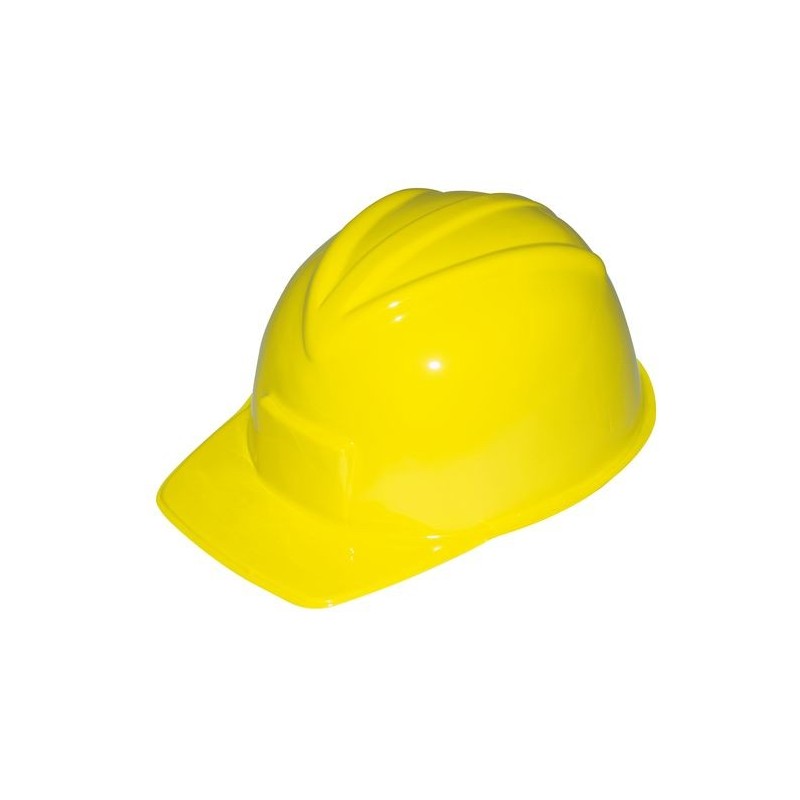 casque de chantier de couleur jaune. jeune homme travaillant en uniforme à  la construction pendant la journée 15458667 Photo de stock chez Vecteezy