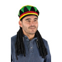 Béret de Rasta Adulte avec dreadlocks - Déguisement rasta adulte Humour The Duck