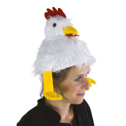 Chapeau de Poule Blanche Adulte