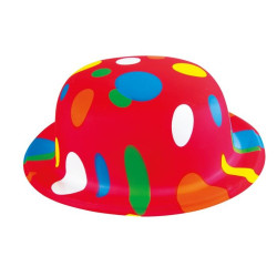 Chapeau Melon de Clown Adulte multicolore