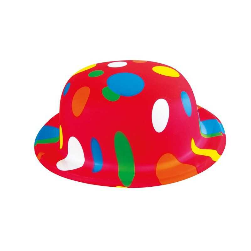 Chapeau Melon de Clown Adulte multicolore - Déguisement clown adulte The Duck