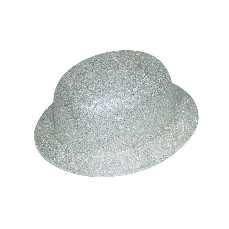 Chapeau pailletté argent adulte