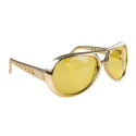 Lunettes Rockeur Adulte Or - Déguisement Elvis Adulte Rock N Roll - Costume rockeur adulte The Duck