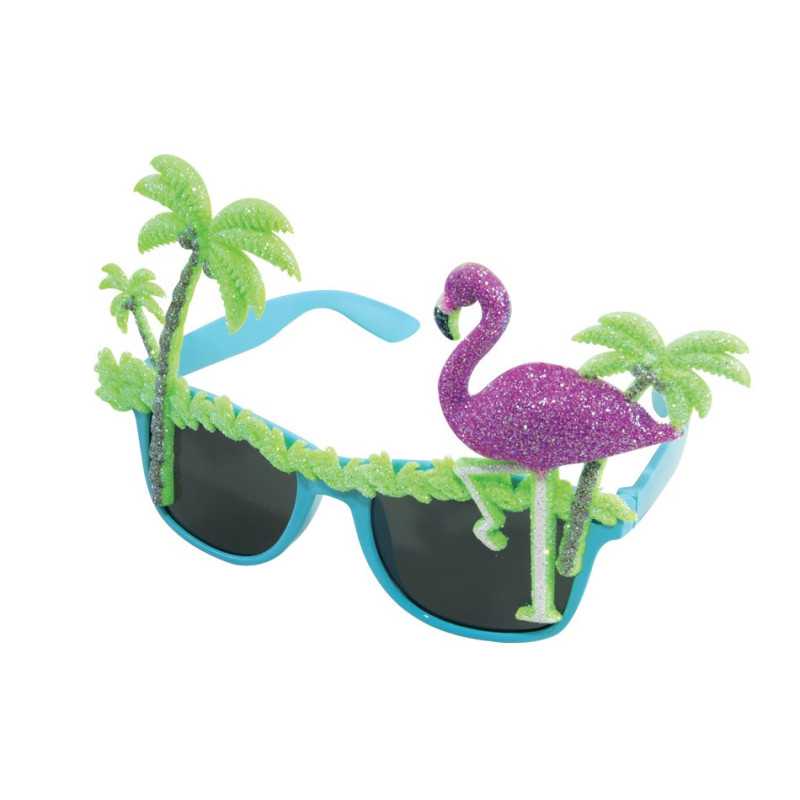 Lunettes Hawai Adulte Plamier & Flamant - Déguisement hawaïen adulte The Duck