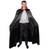 Cape Noir avec col Rouge Adulte 1,40m - Déguisement vampire adulte halloween The Duck